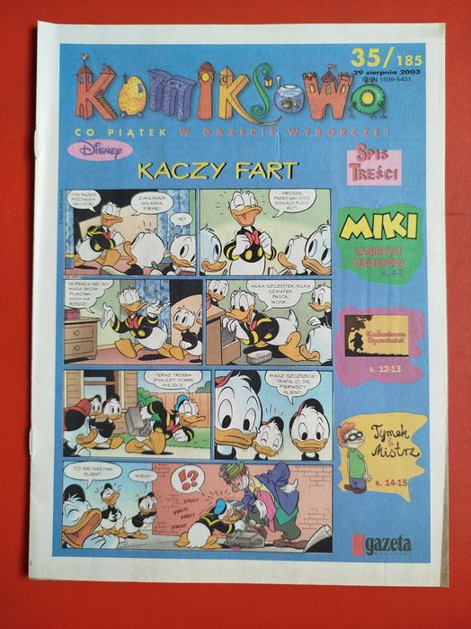 Komiksowo, komiks Gazeta Wyborcza, nr 35/185, 29 sierpnia 2003