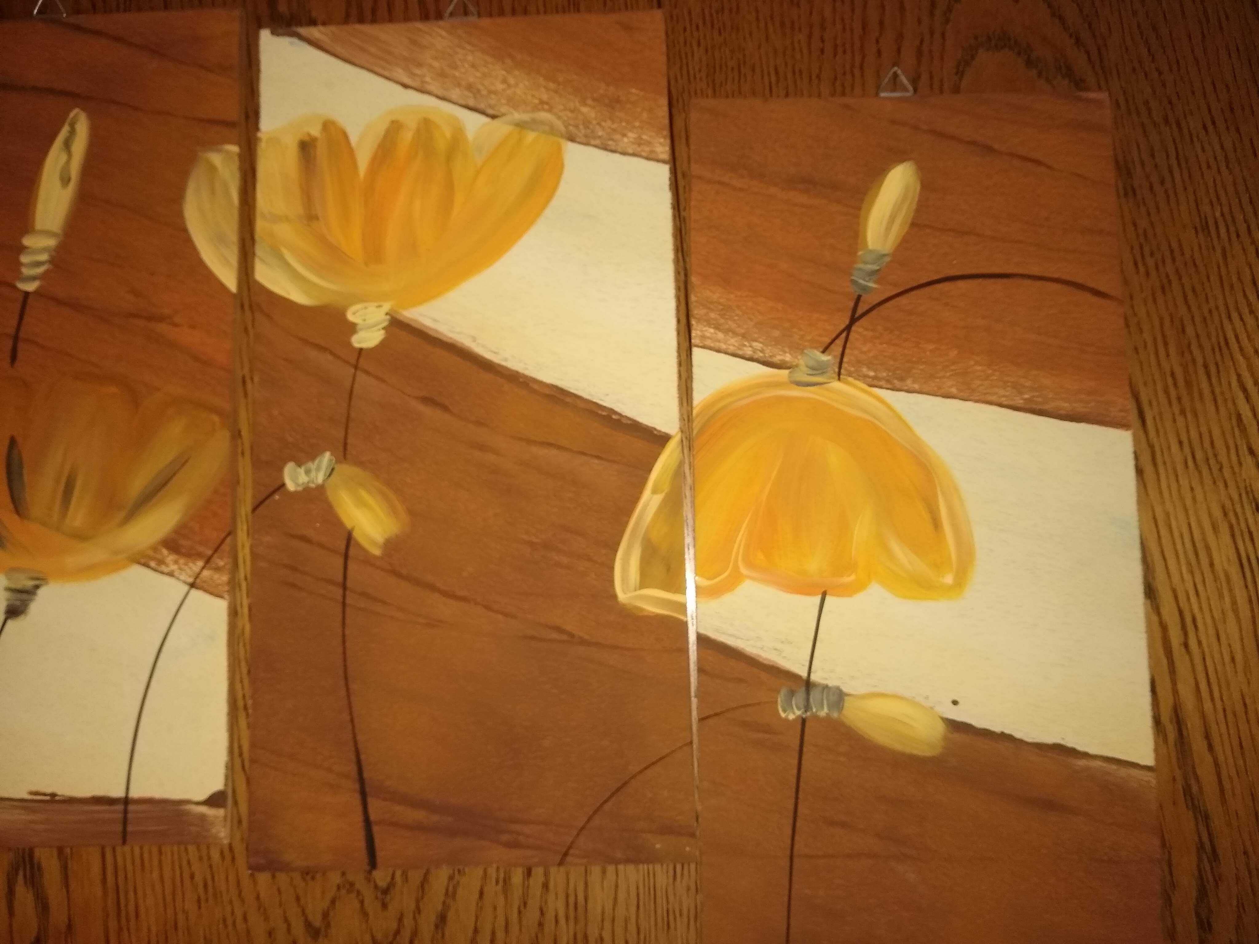 Obraz obrazy ażurowe zestaw kwiaty na prezent