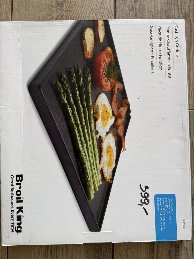 Broil King - Zestaw rożna obrotowego i płyta żeliwna NOWE