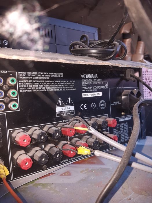 WieżaTEAK I zestaw Yamahy z magnetofonem kasetowym