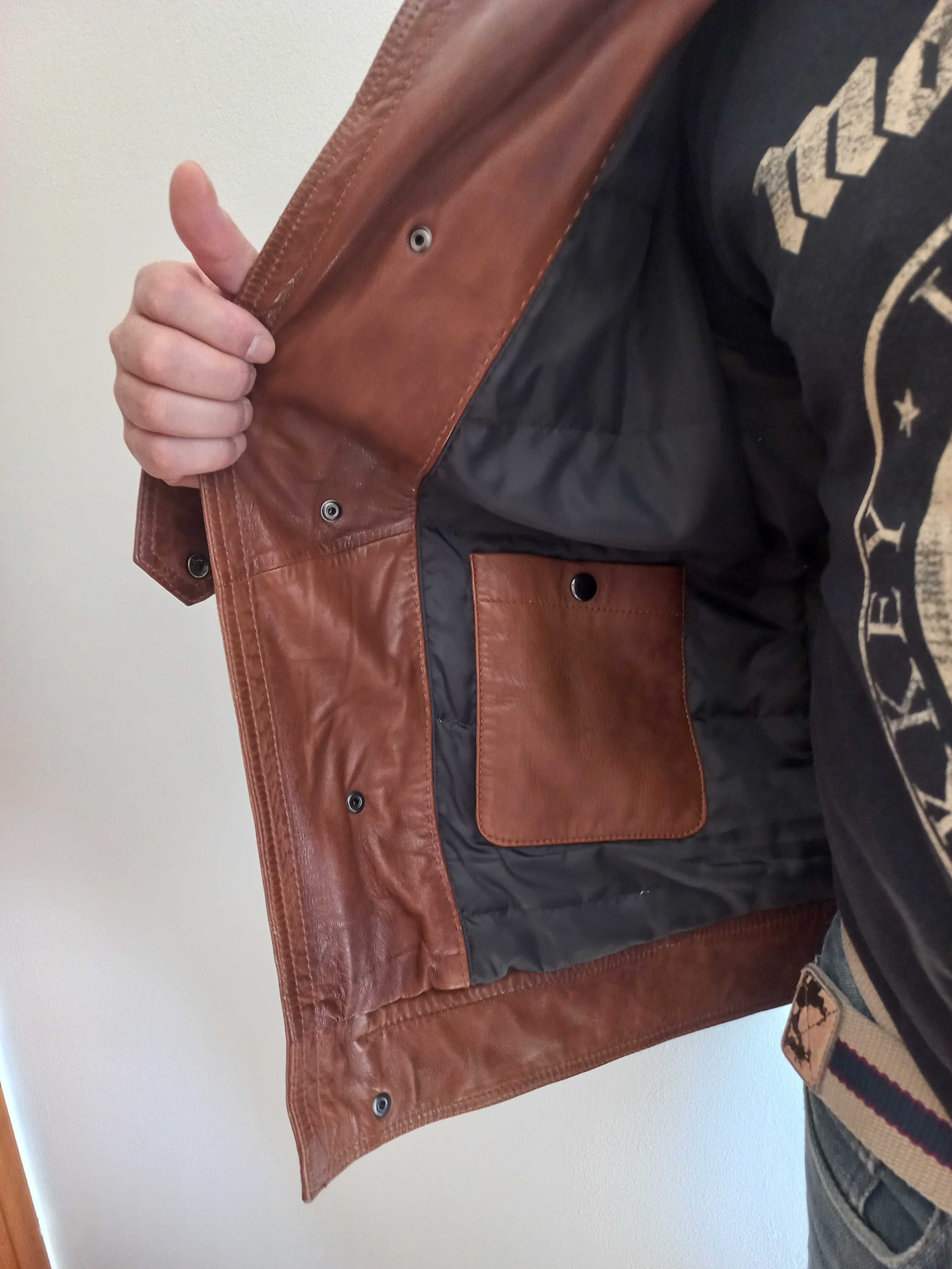 Casaco Pele Dustin Homem - Tamanho XL