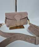 Skórzana Nerka Hit Taupe Listonoszka Crossbody