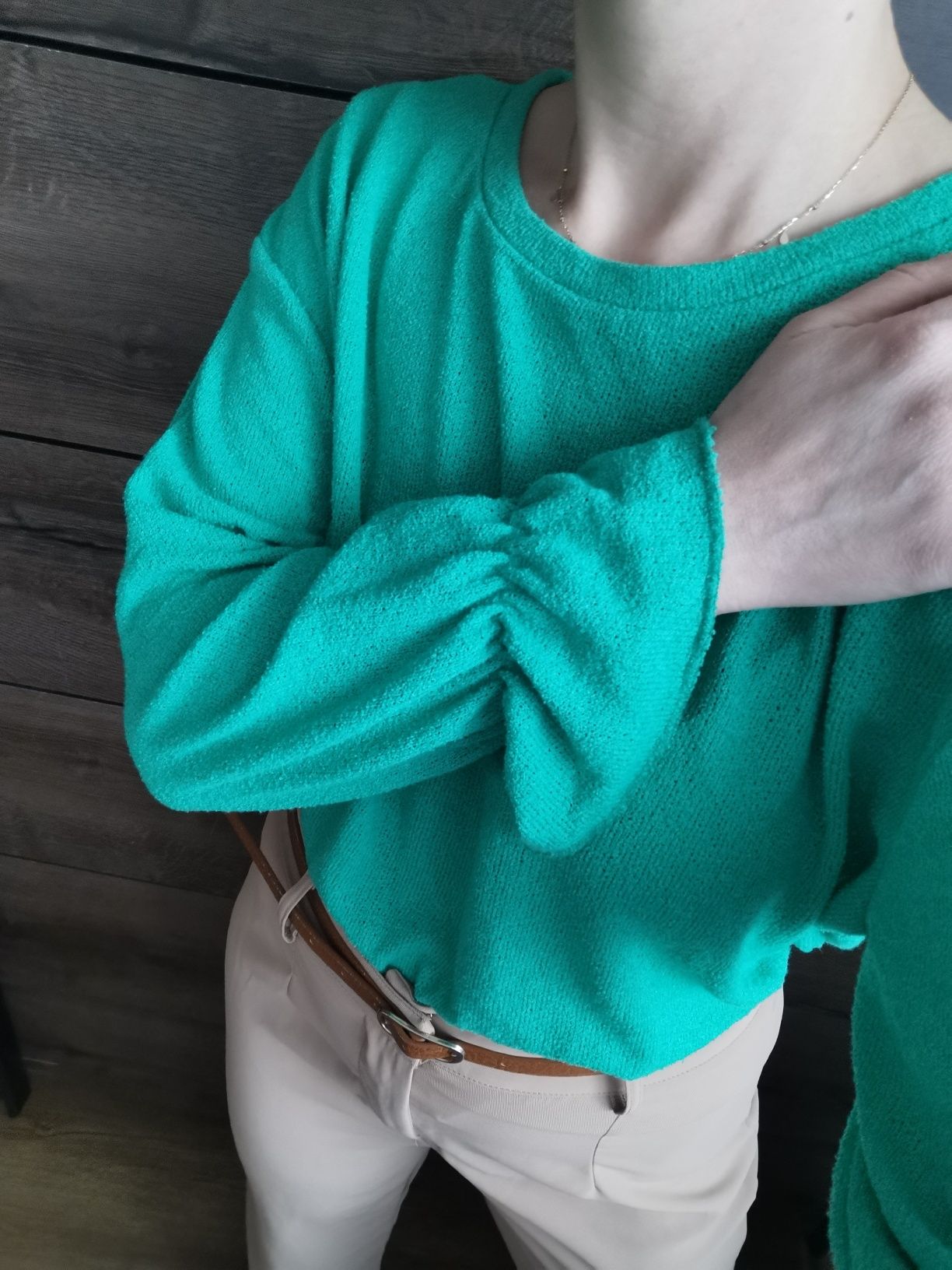 Sweter zielony Zara