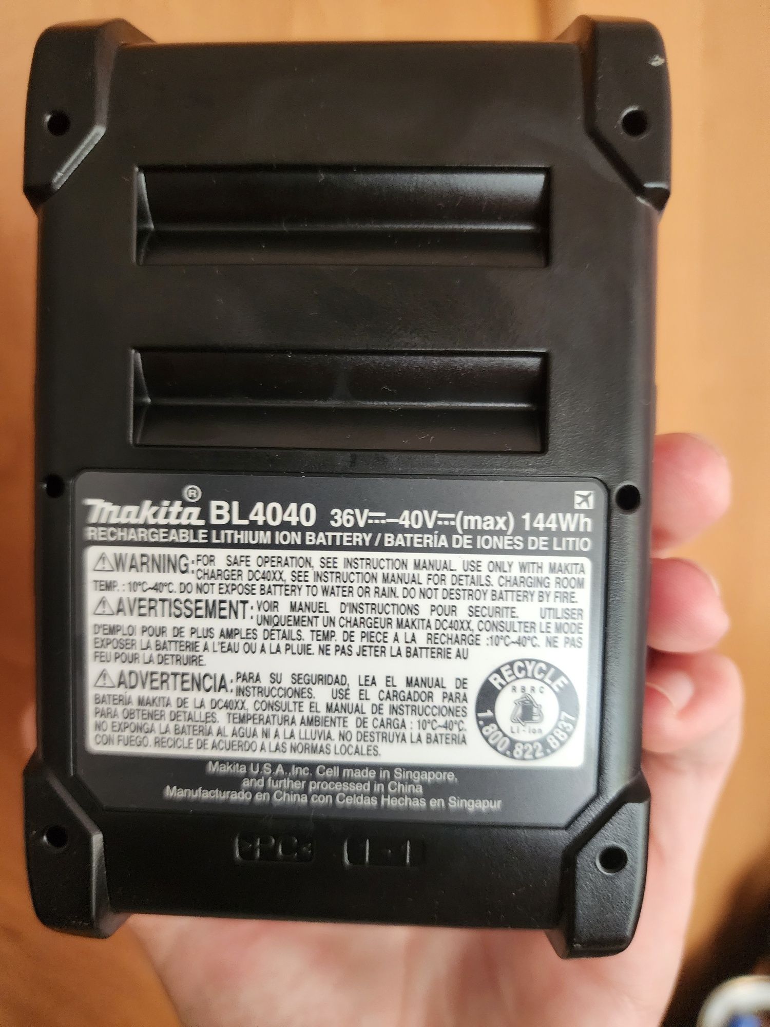 Оригинальный аккумулятор makita 40v 4Ah 144wH