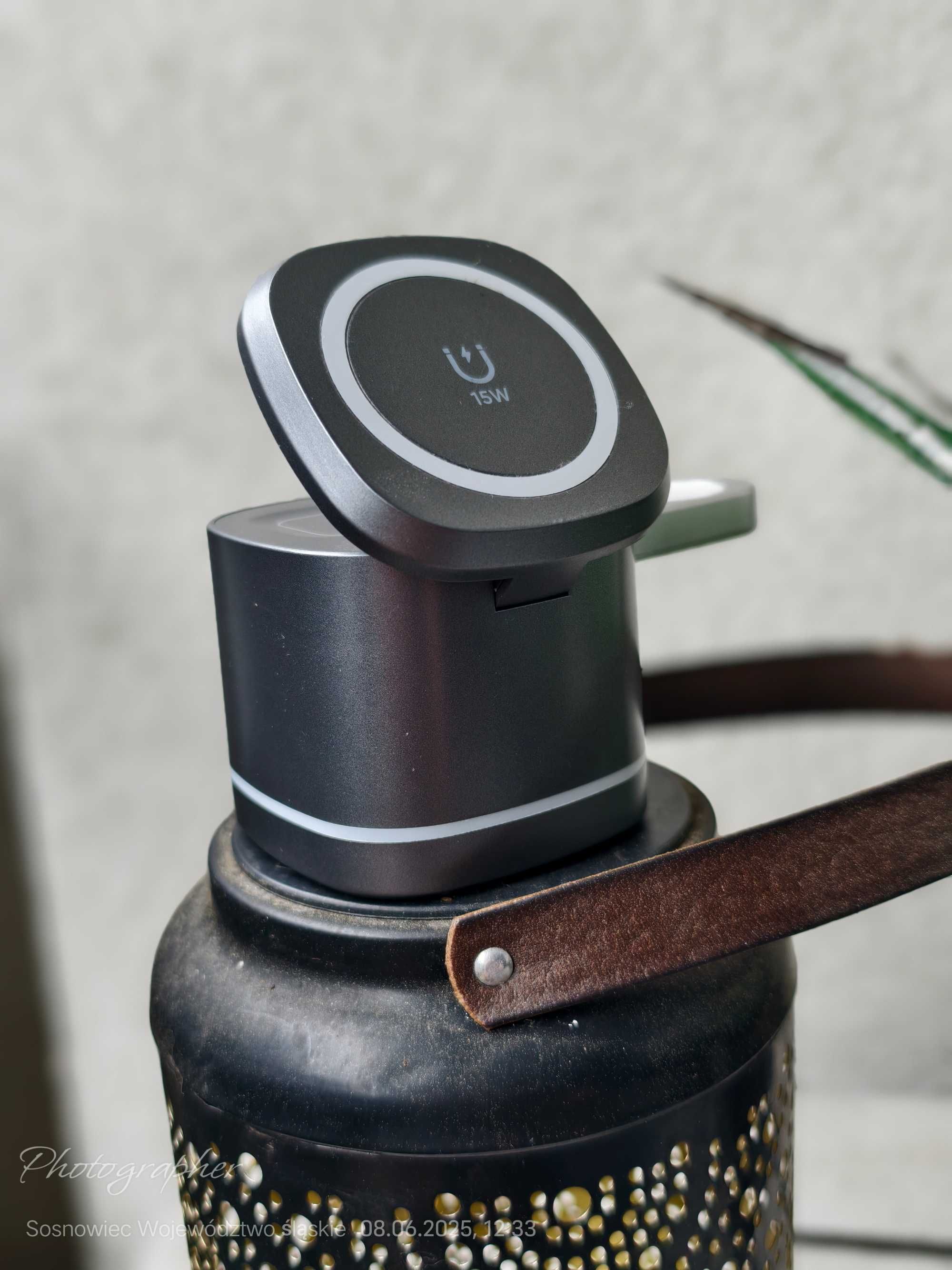 Ładowarka indukcyjna Qi Mag Safe 15W do iPhone Apple Watch AirPods