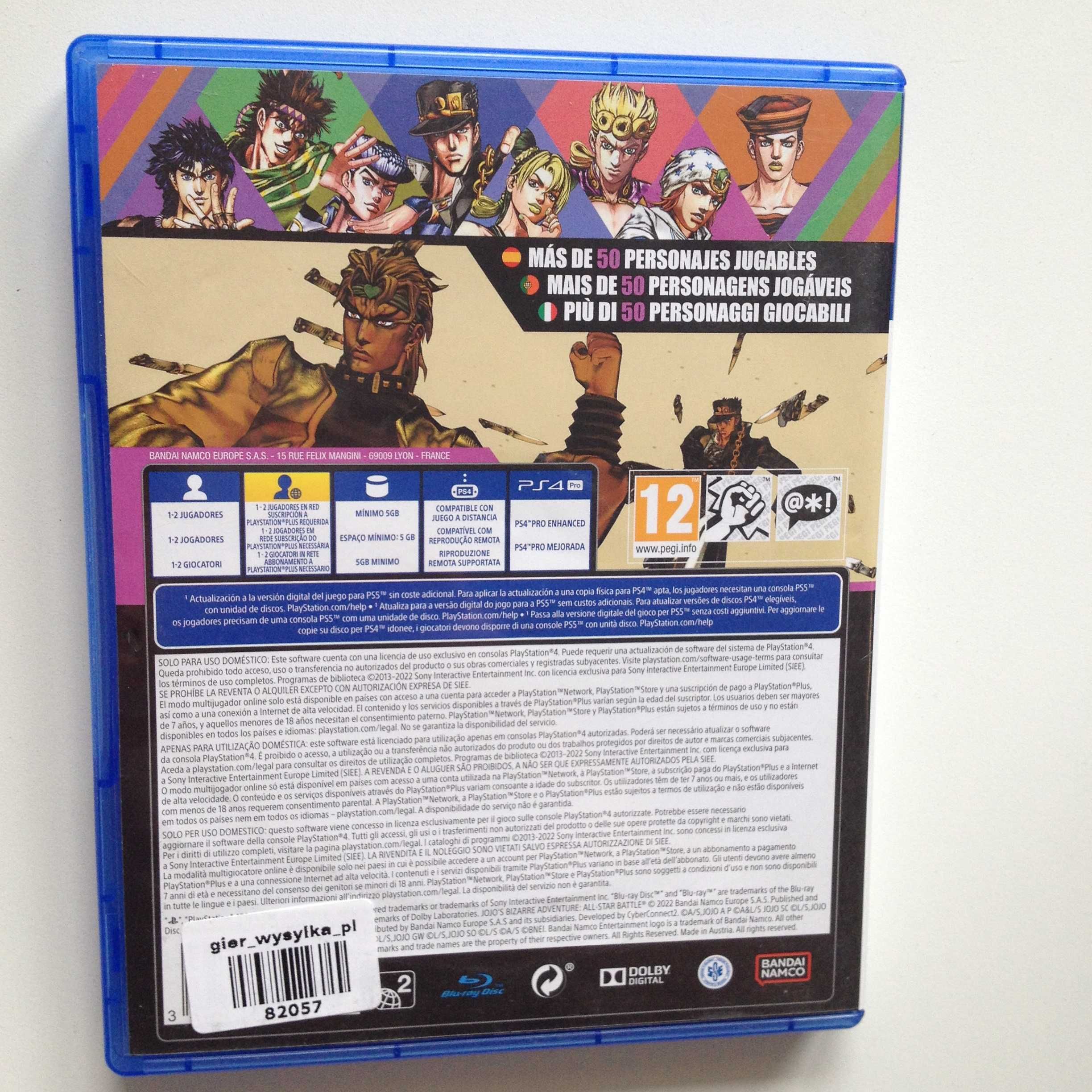JoJo’s Bizarre Adventure All Star Battle R PS4 PS5 Sklep W-wa Ursynów