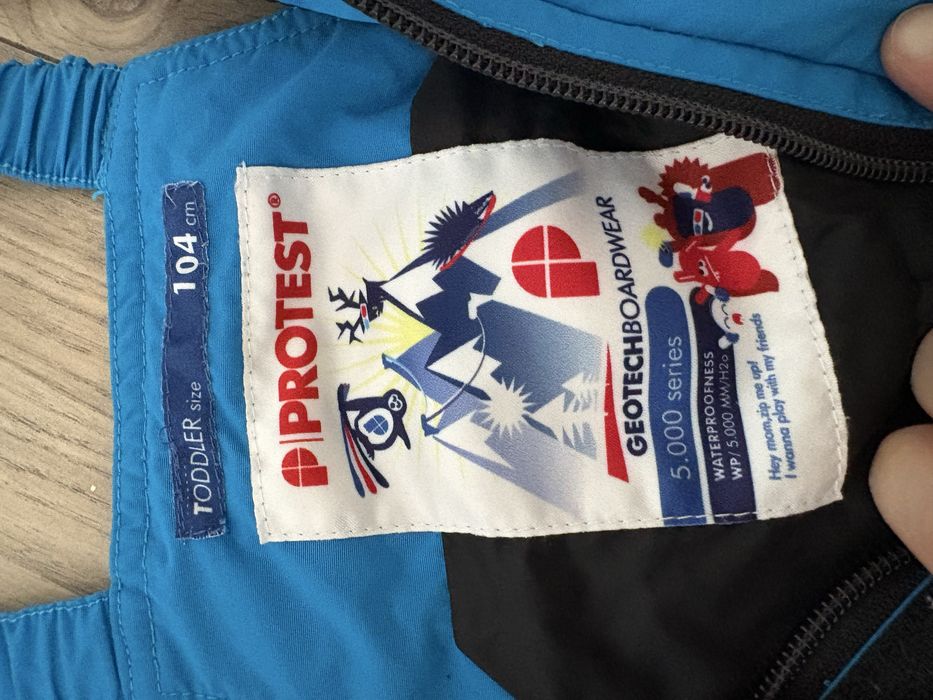 Nieprzemakalne spodnie narciarskie niebieskie (Protest, r. 104)