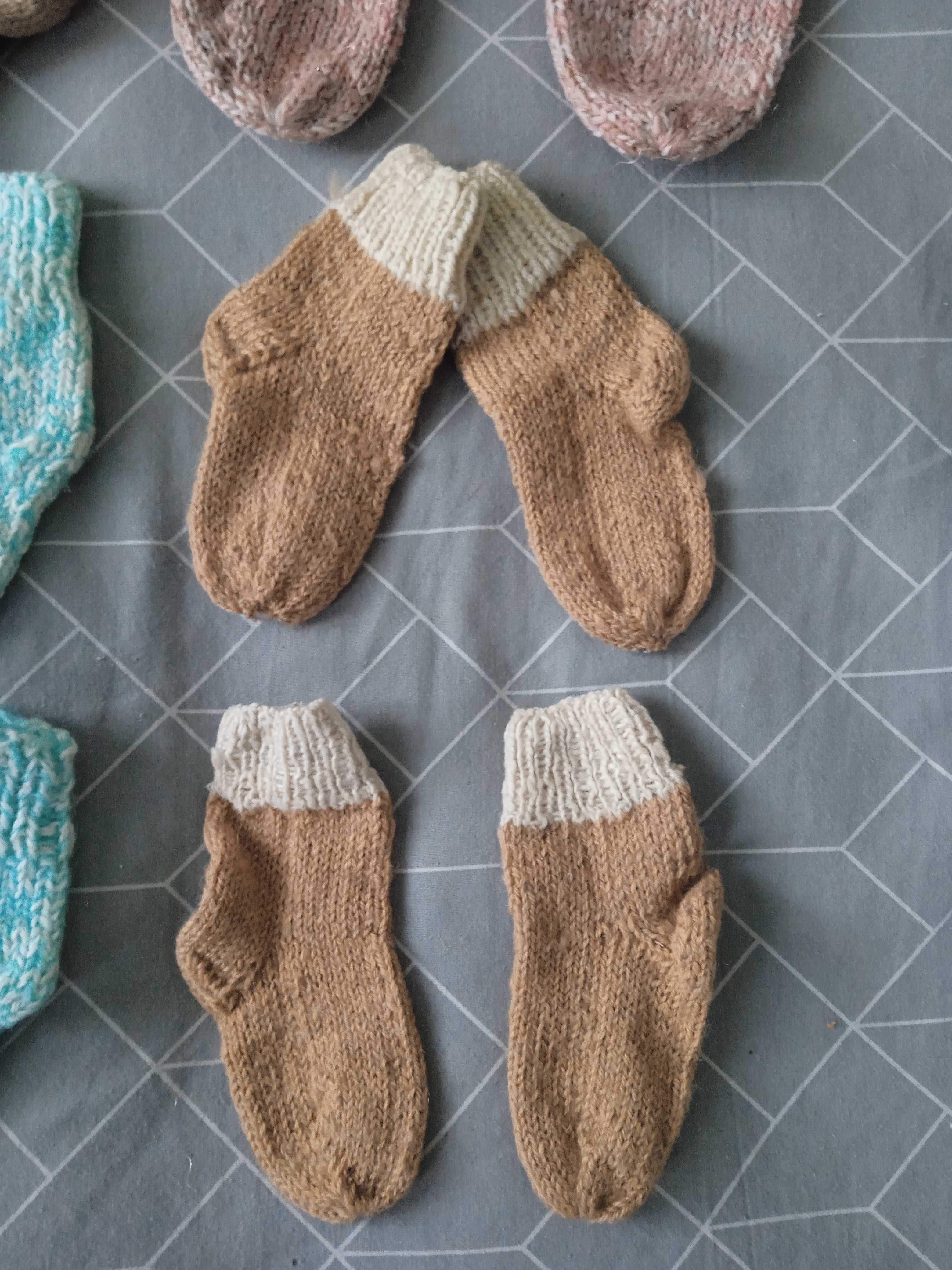 В*язані шкарпетки пінетки носки дитячі ручна робота нова пряжа вовна