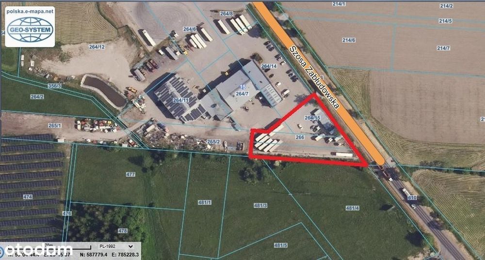 Działka z pomieszczeniem biurowo-sanitarnym, Dk 19