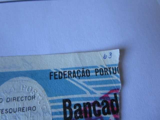 bilhete futebol antigo66 67 Académica  de Coimbra Benfica