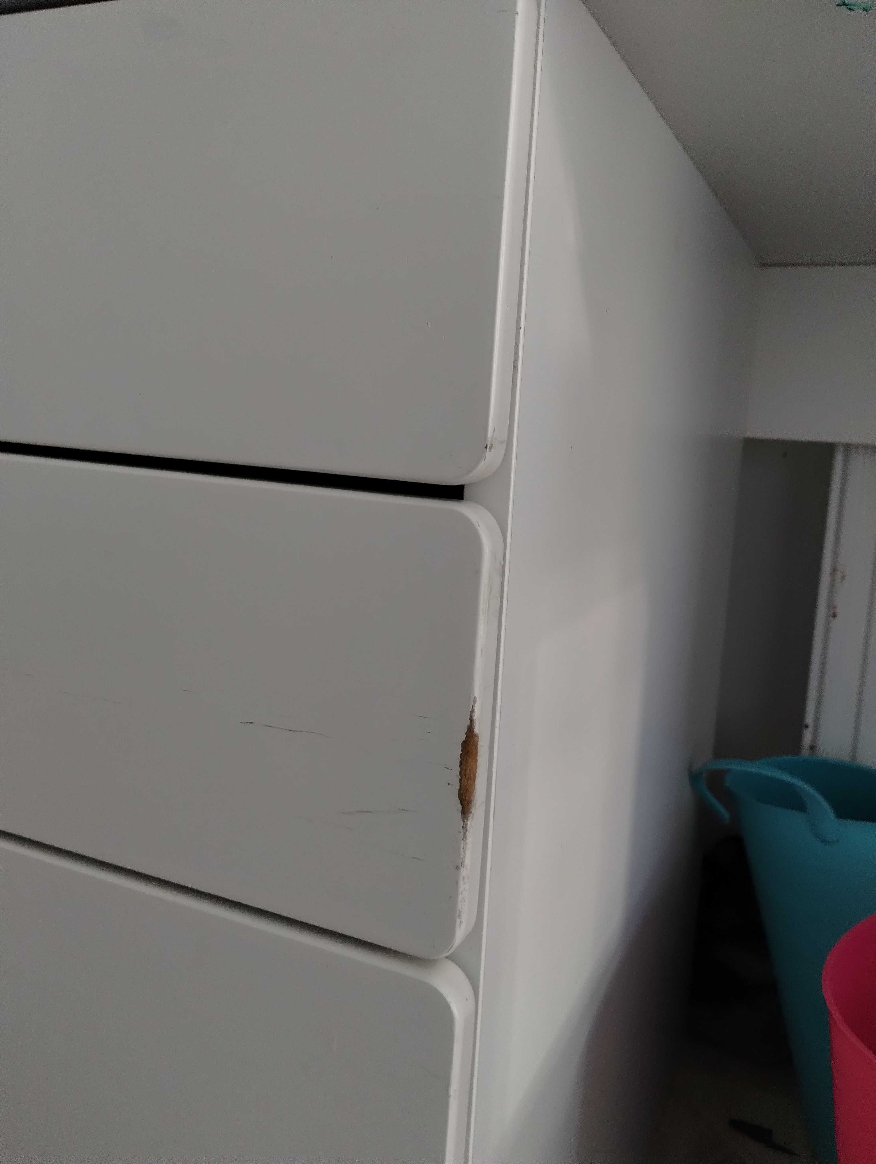 Łóżko piętrowe Ikea z biurkiem i szafa SMASTAD 90x200