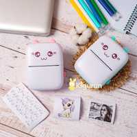 (+6 белая бумага) Детский портативный карманный mini принтер