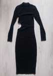 Czarna sukienka bodycon z wycięciem Zara S