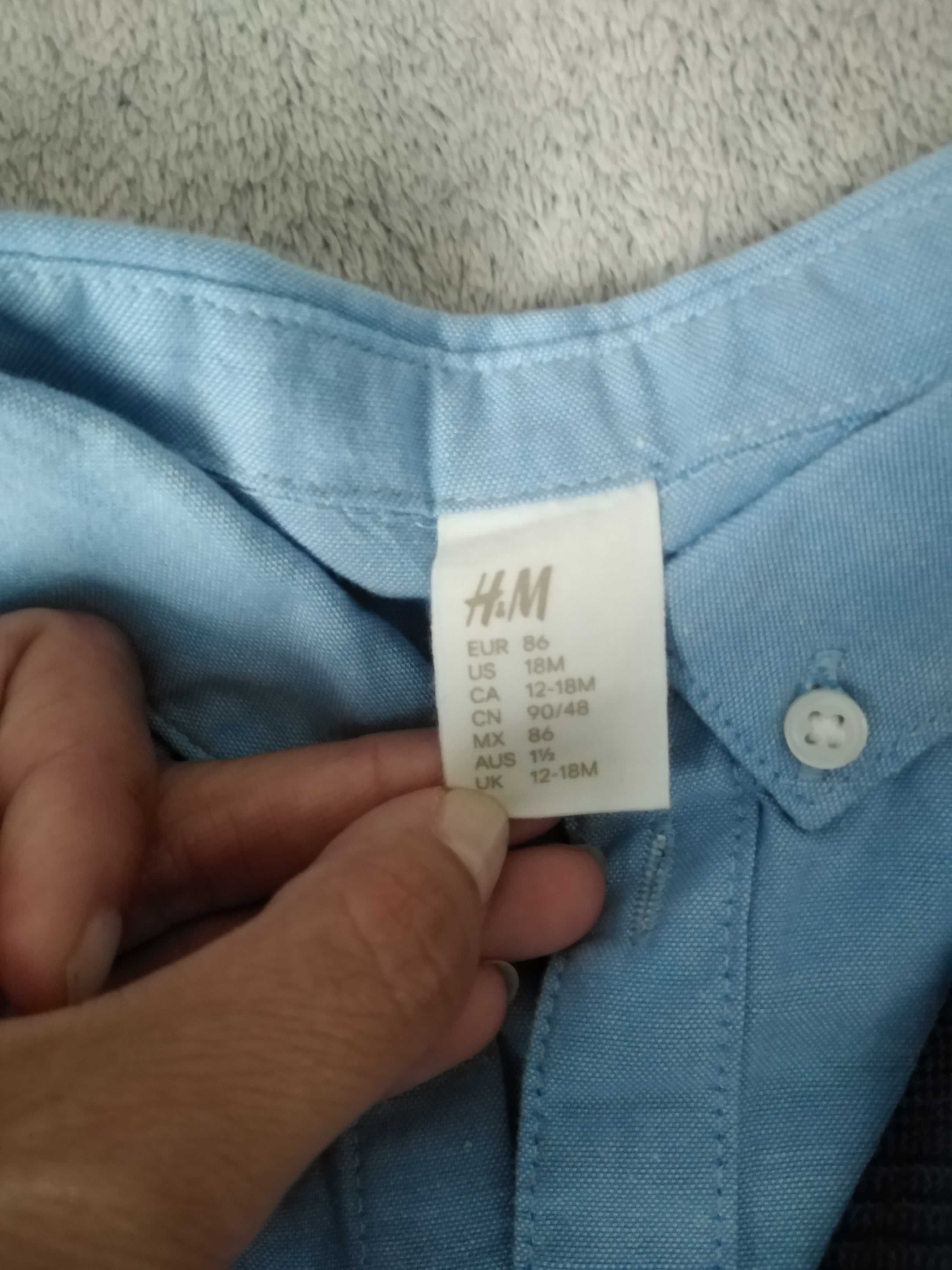 Garnitur chłopięcy w kratkę H&M rozm 86