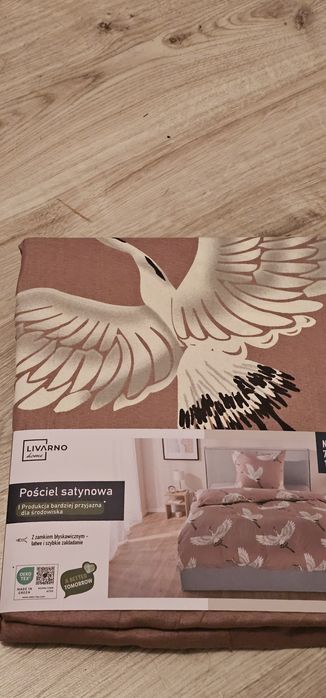 Nowa pościel satynowa poszwa i poszewka na poduszkę