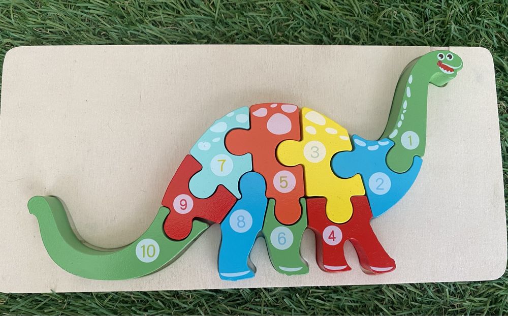 Puzzles em madeira Dinossauros bebe e crianca