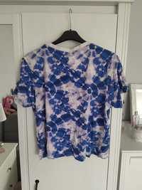 t-shirt w plamy crop top XS Bawełniany