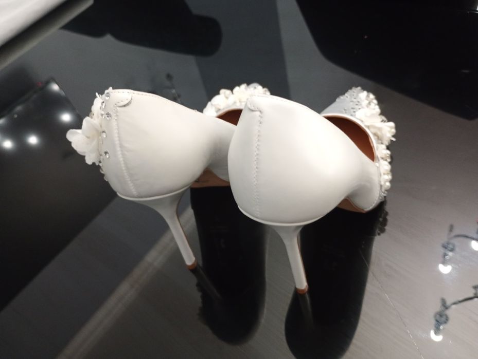 Buty ślubne wyjątkowe ręcznie zdobione