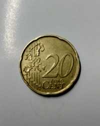 Moeda rara 20 cêntimos, 2002