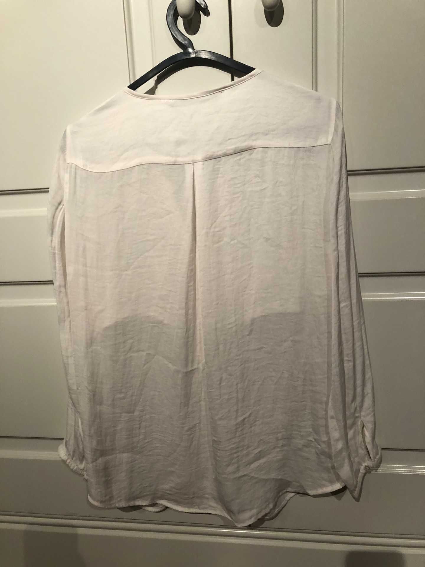 blusa branca fluida muito original ZARA  S