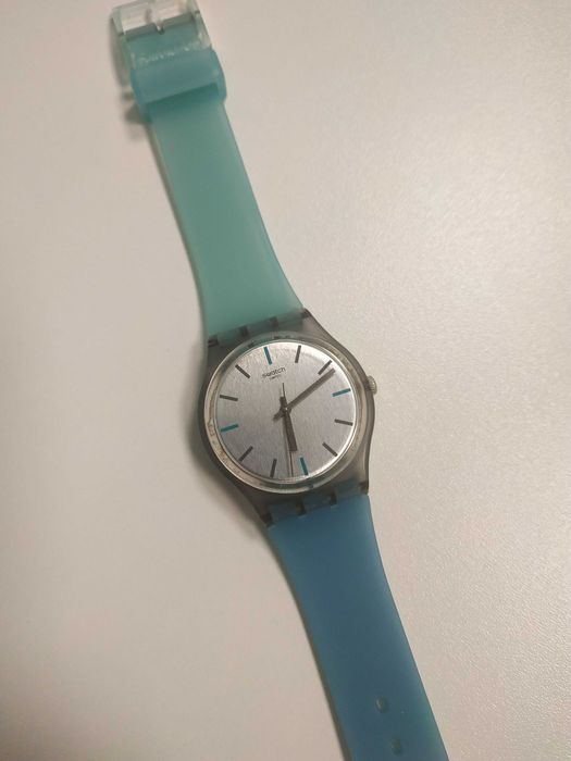 Zegarek swatch gent turkusowy niebieski morski