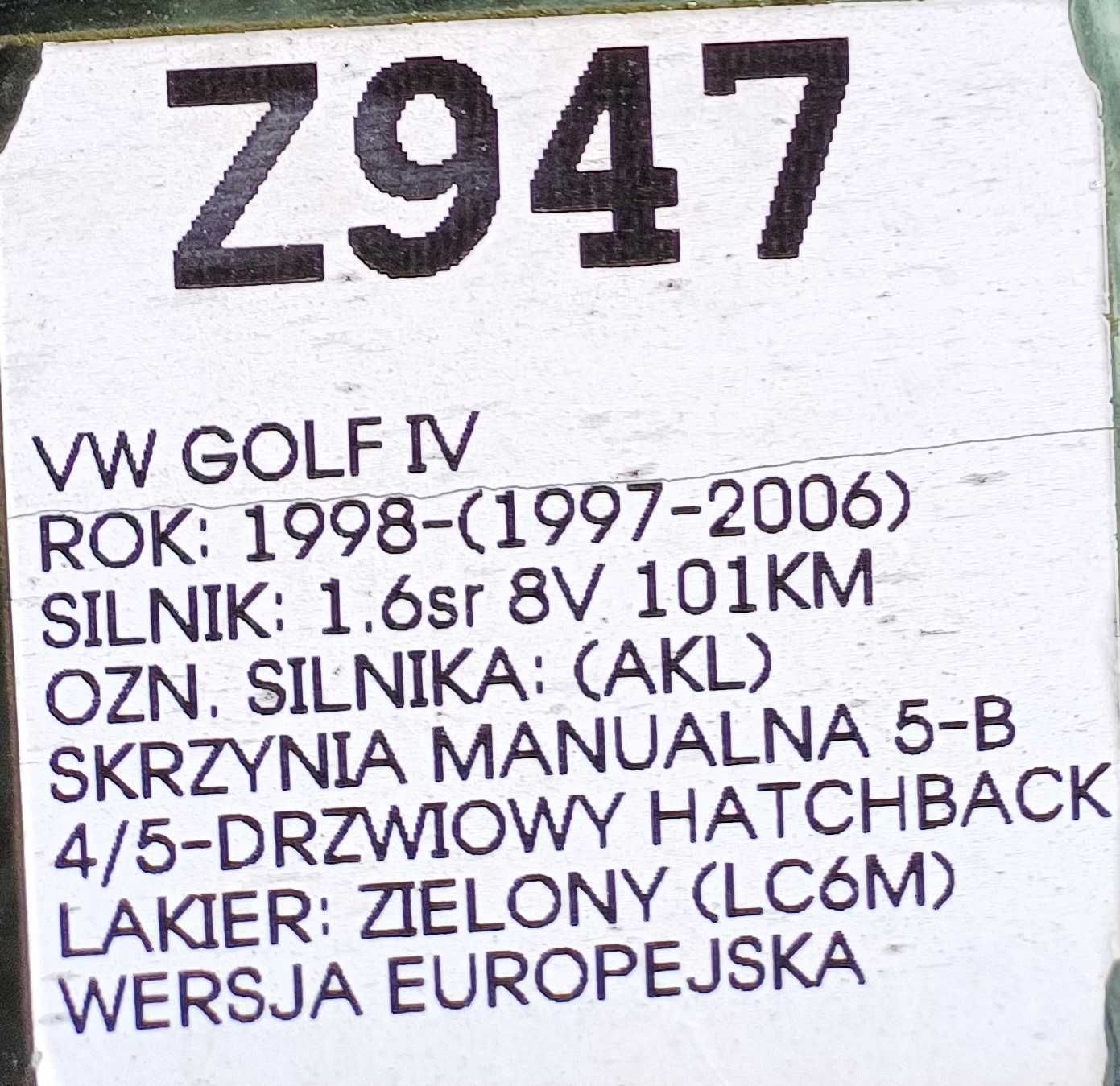 Maska volkswagen golf IV LC6M