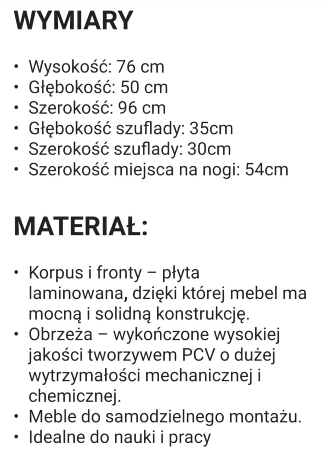 Biurko dąb sonoma N35