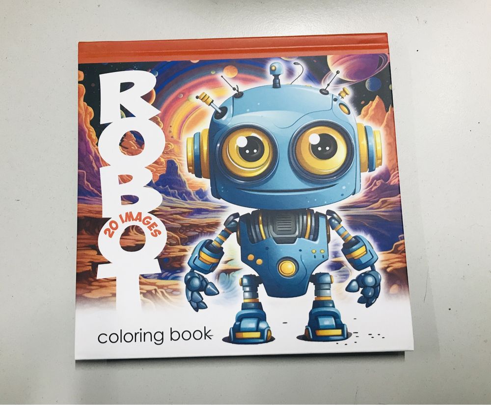 Раскраска антистресс - скетчбук, разукрашка роботы школьная sketchbook