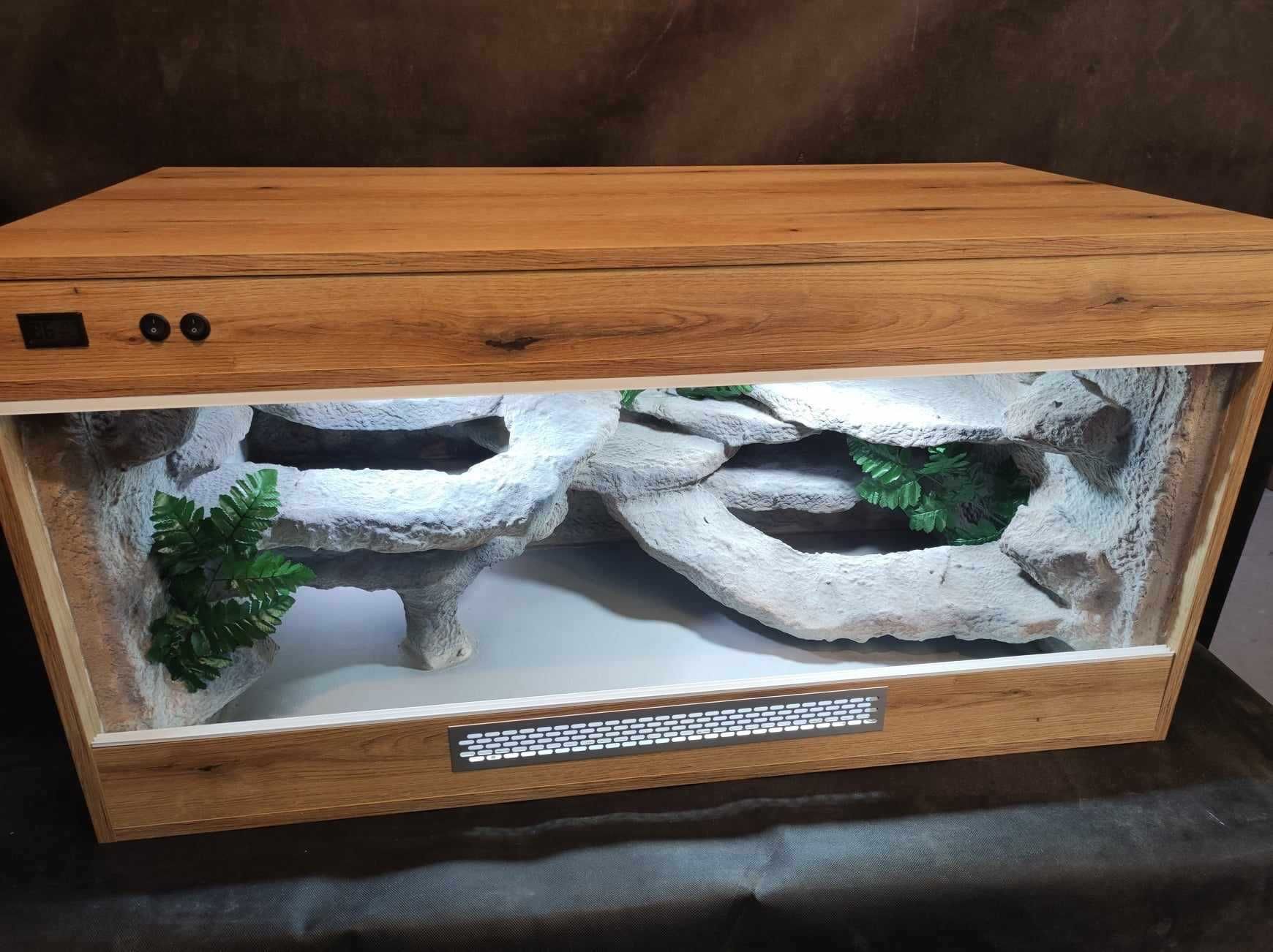 Terrarium 80x40x40cm Agama Gekon wąż zbożowy heterodon