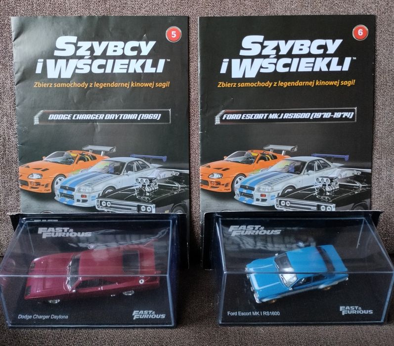 Modele z kolekcji samochodów F&F, skala 1:43, możliwa zamiana