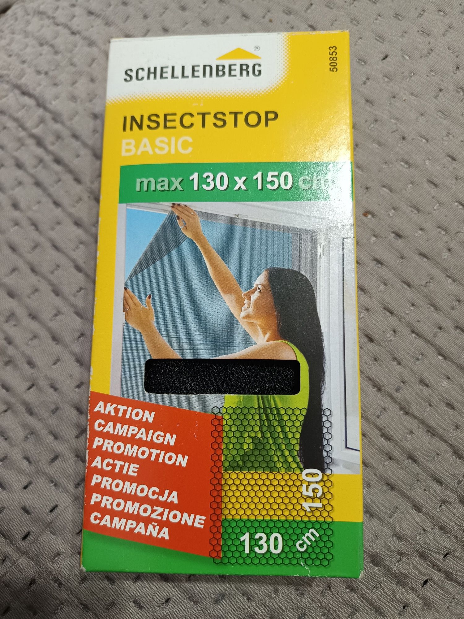 Siatka przeciw owadom na okna, bez taśmy mocującej