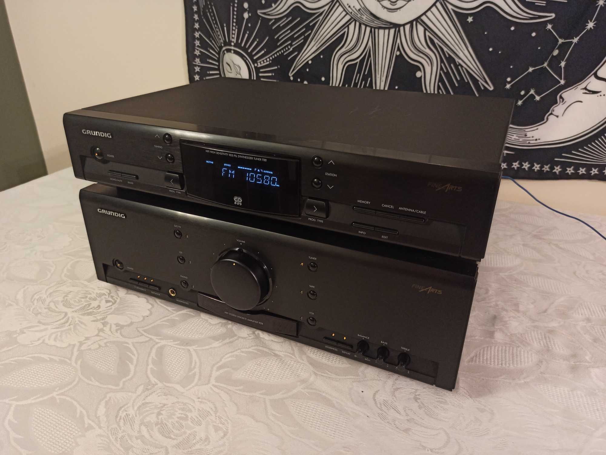 Zestaw wzmacniacz Grundig V23 FineArts + tuner Grundig T22 FineArts