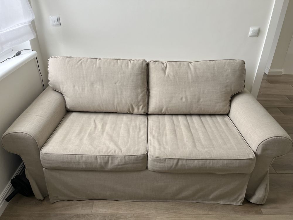 Kanapa 2-osobowa beżowa IKEA rozkładana