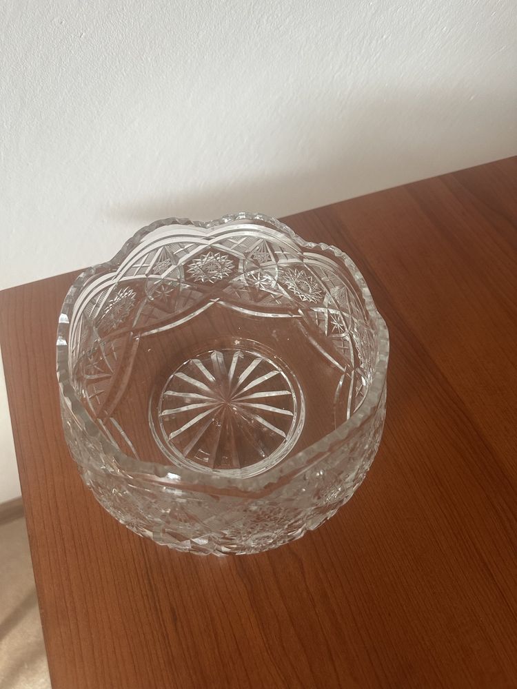 Kryształ wazon i krysztal na owoce itp