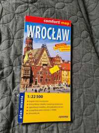 Mapa miast Wrocław. Comfort map. Stan bardzo dobry.