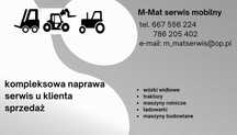 serwis mobilny - wózki widłowe, traktory, maszyny rolnicze, ładowarki