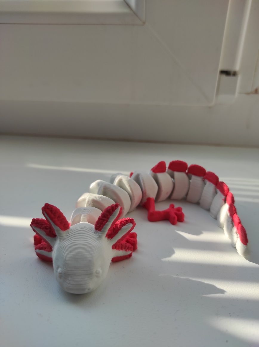 3D модель Аксолотля с розовыми конечностями