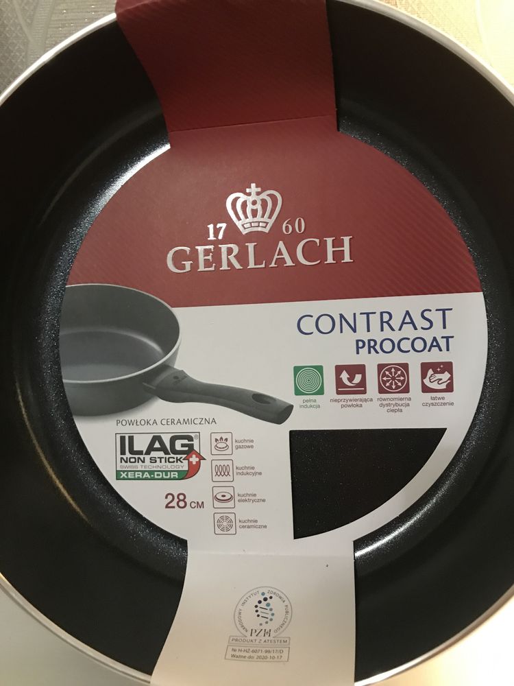 Nowa Gerlach patelnia 28cm ceramiczna non-stick