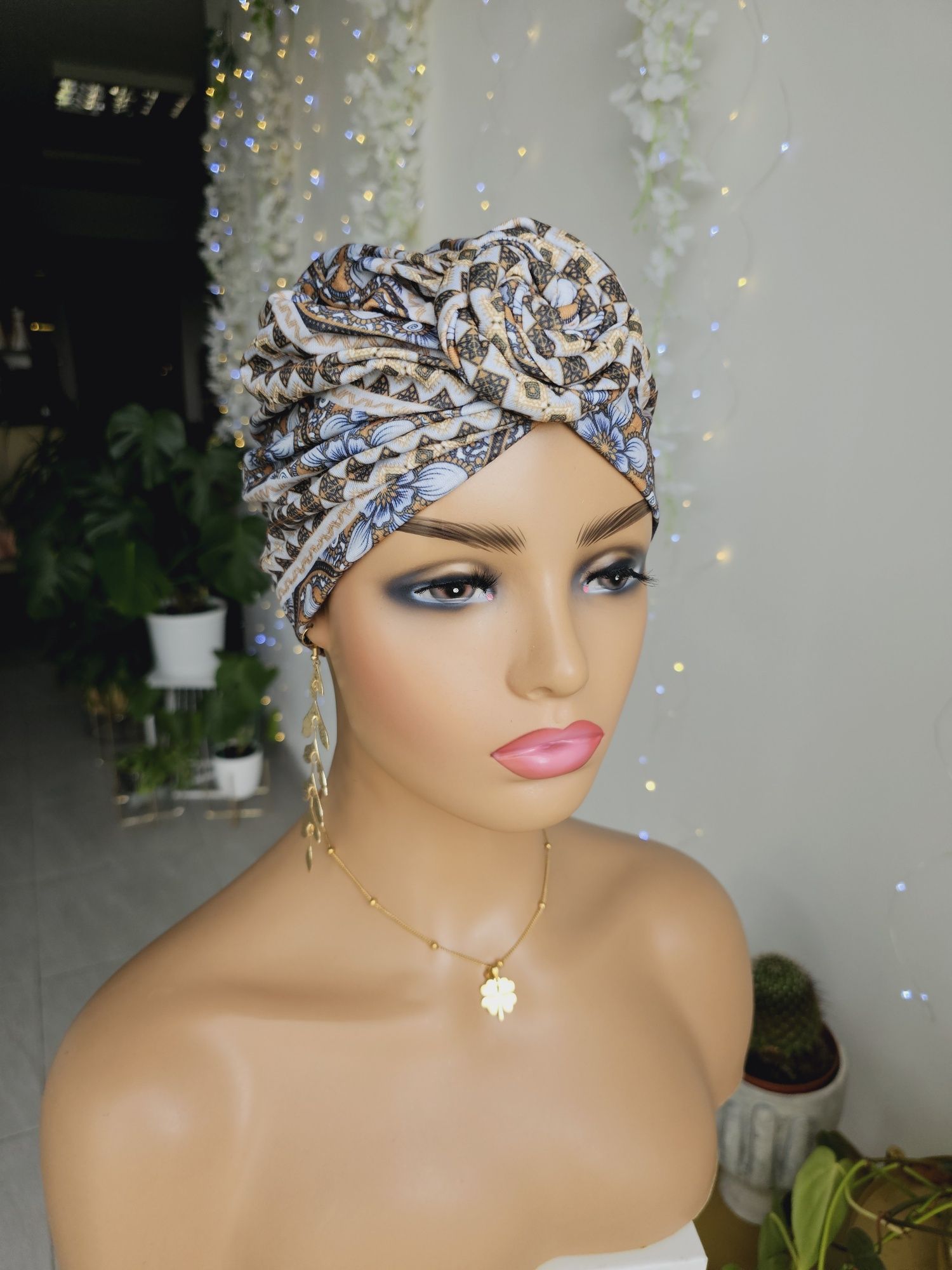Turban czapka chustka na głowę w trakcie leczenia chemioterapii Soa