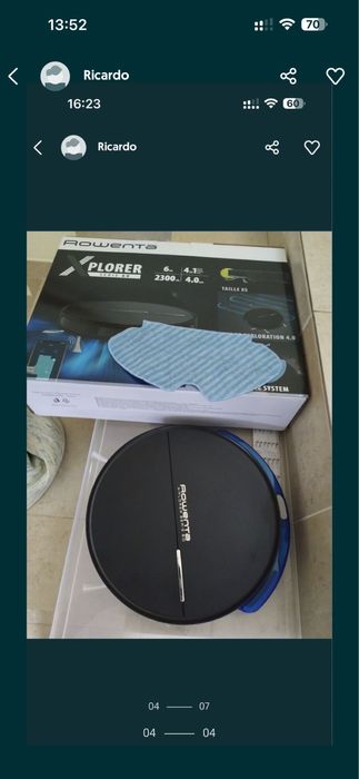 robot de aspirar rowenta x-plorer serie 60 lava e limpa