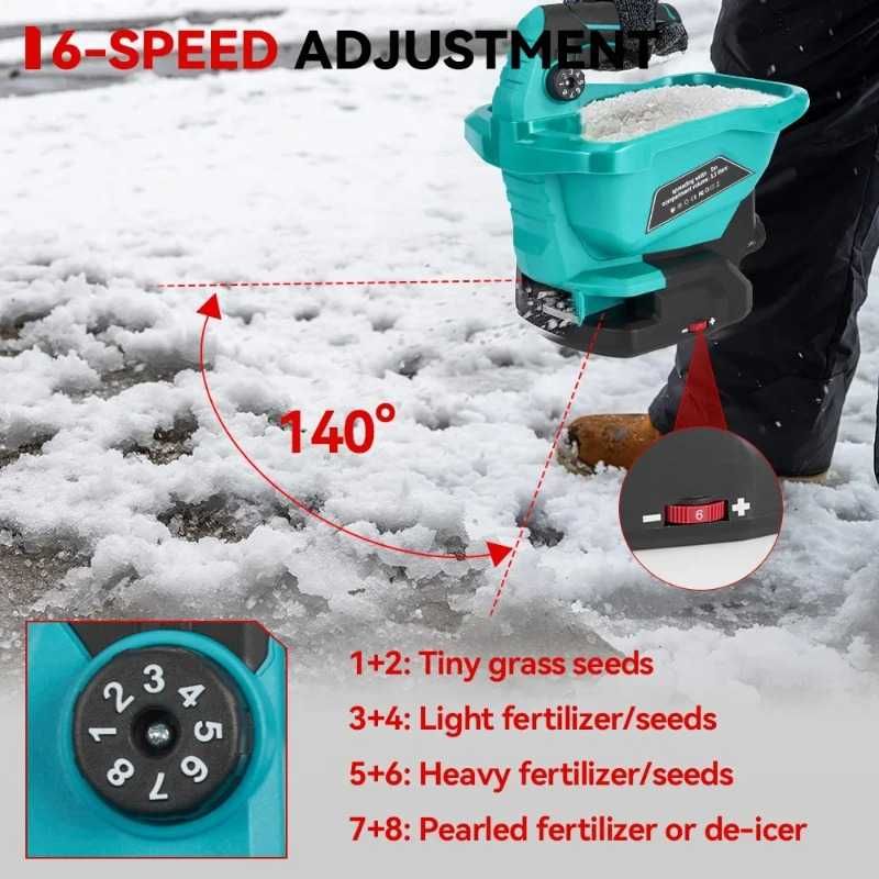 Espalhador de fertilizante automático, 6
engrenagens