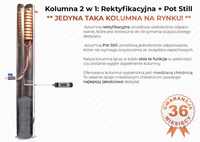 Kolumna destylacyjna rektyfikacyjna 65cm tri-clamp