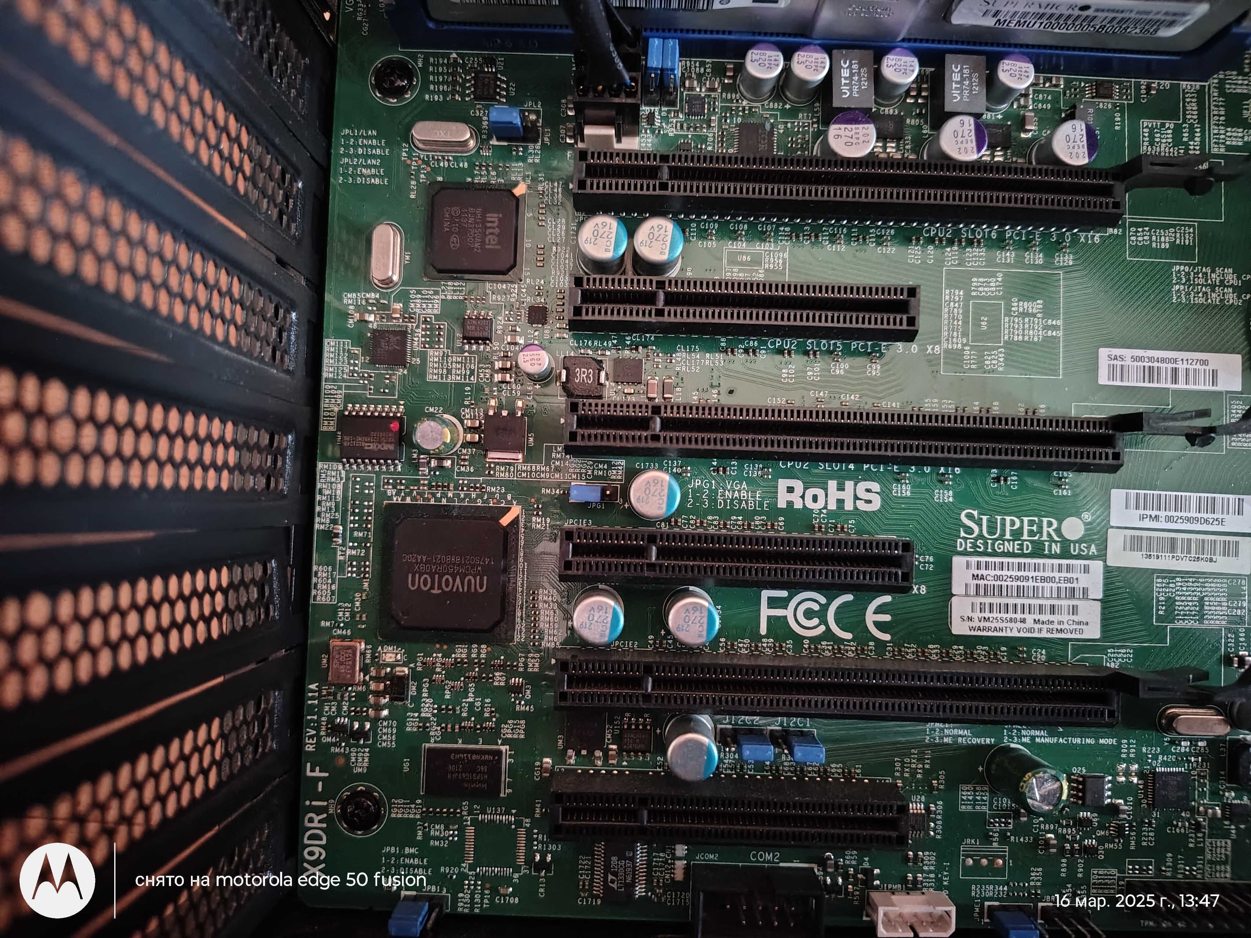 Комплект Supermicro x9DRi-F/Xeon E5-2650v2/ОЗУ Samsung 256Gb/Noctua/