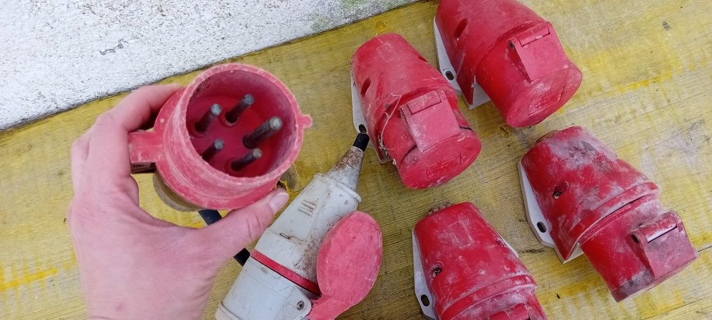 Conjunto fichas trifásicas 3 macho e 5 fêmea de 5 pinos