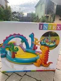 Дитячий надувний центр басейн INTEX з гіркою Планета Динозаврів