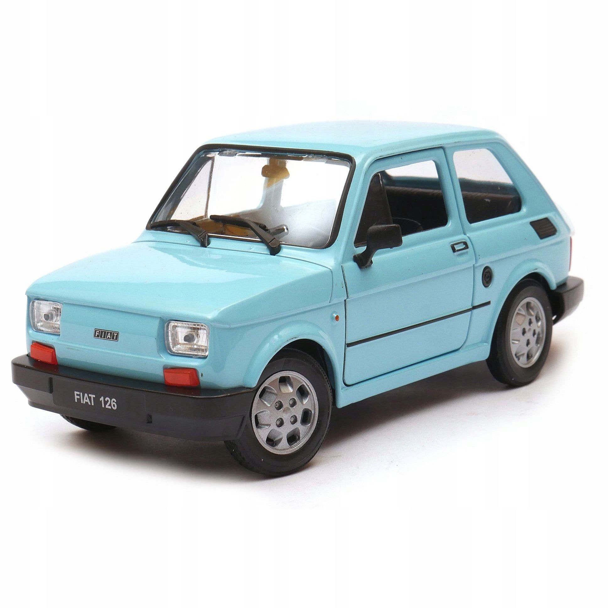 Fiat 126p Maluch PRL błękitny skala 1:21 Welly