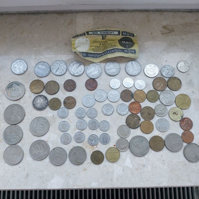 Monety 1 marka 1909 rok,1 zl, 2 zł, 5 zł, 20, 10, 50 ,100 zł oraz inne