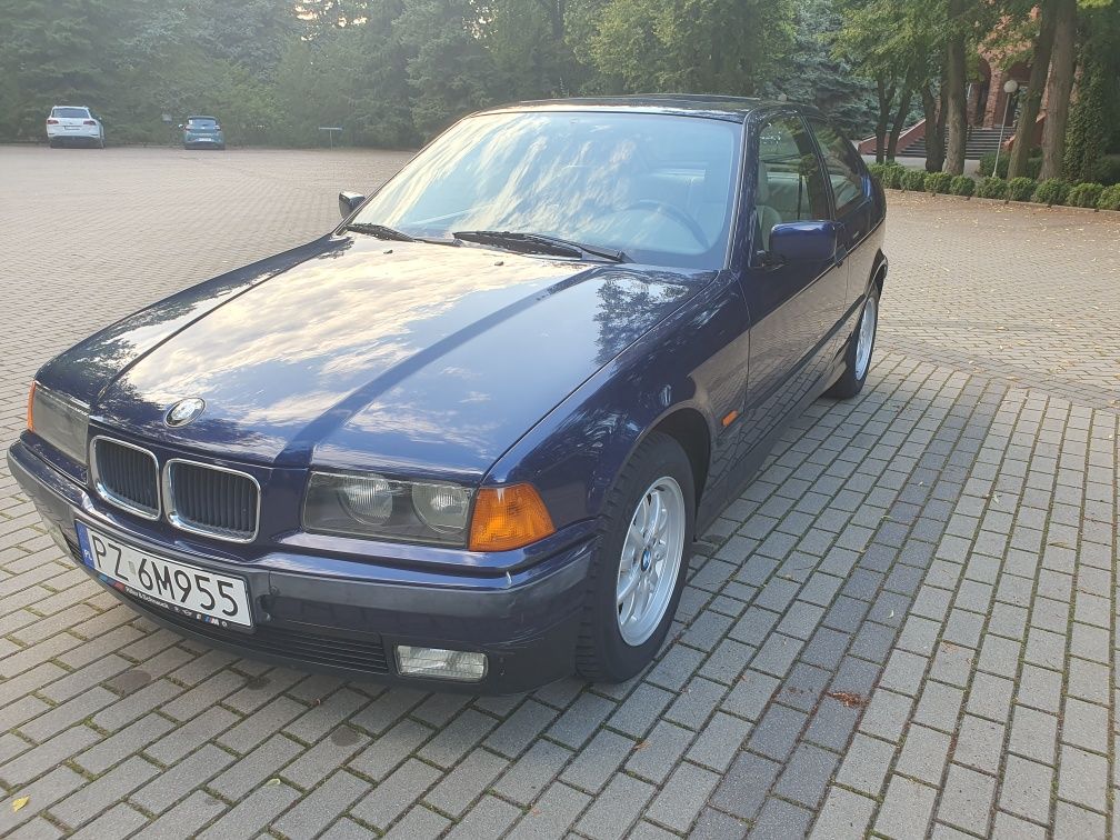 BMW 316i compact - 96 tys przebiegu, automat, skóry, YOUNGTIMER
