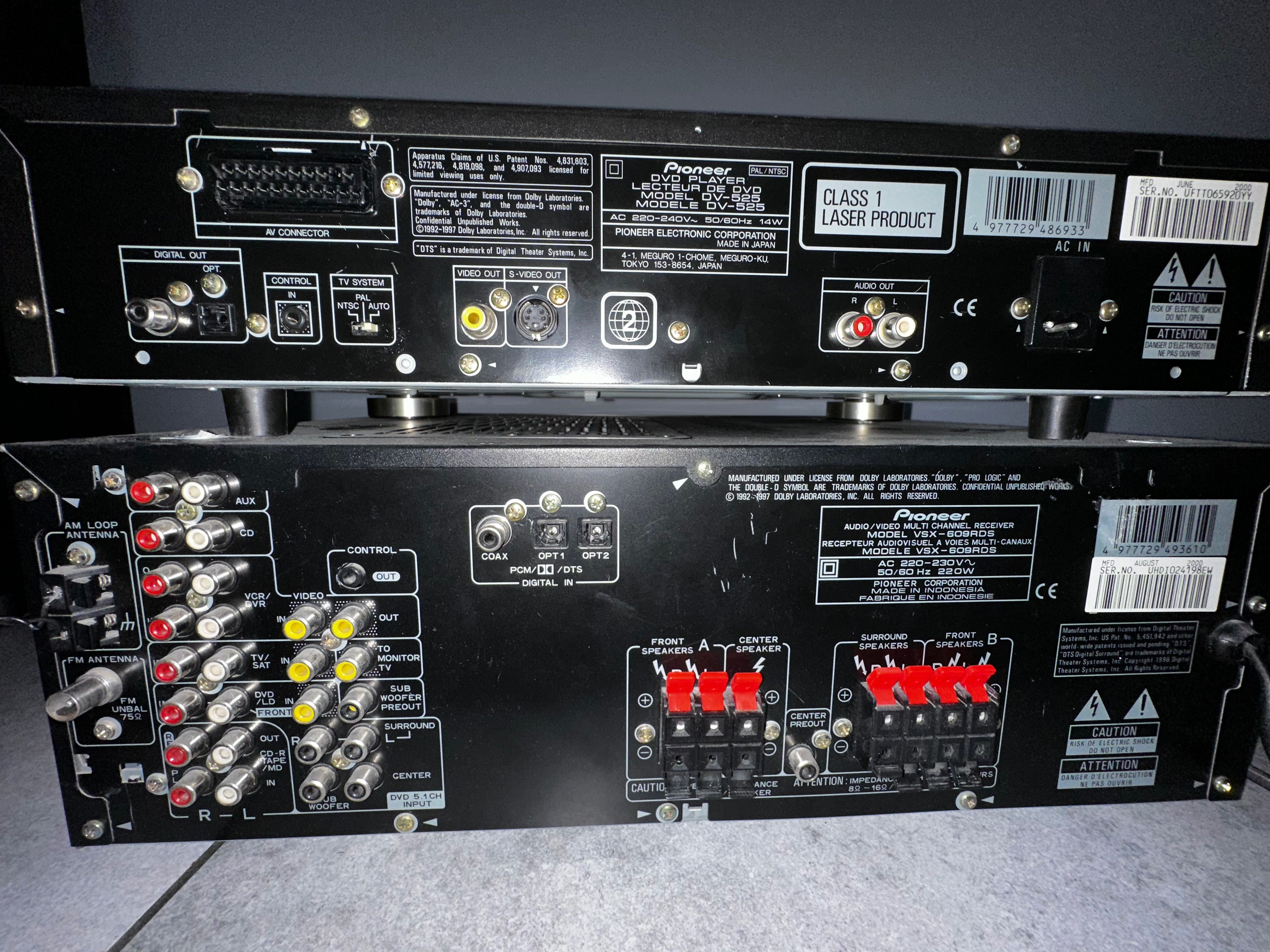 Amplituner Pioneer + odtwarzacz  CD Pioneer