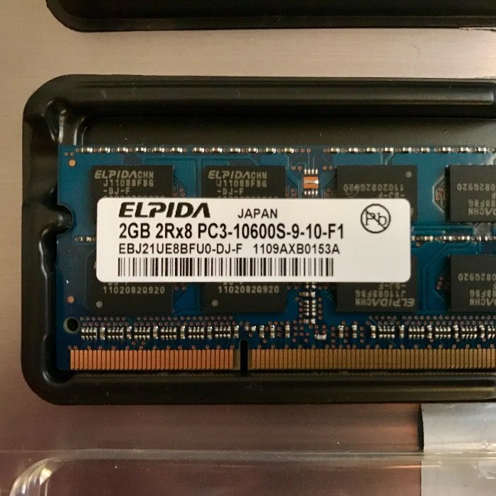 Оперативна пам'ять 2x Elpida 2GB DDR3 1333 Mbps